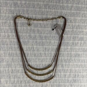 Chico's Gold and Brown Layered Necklace - NWT